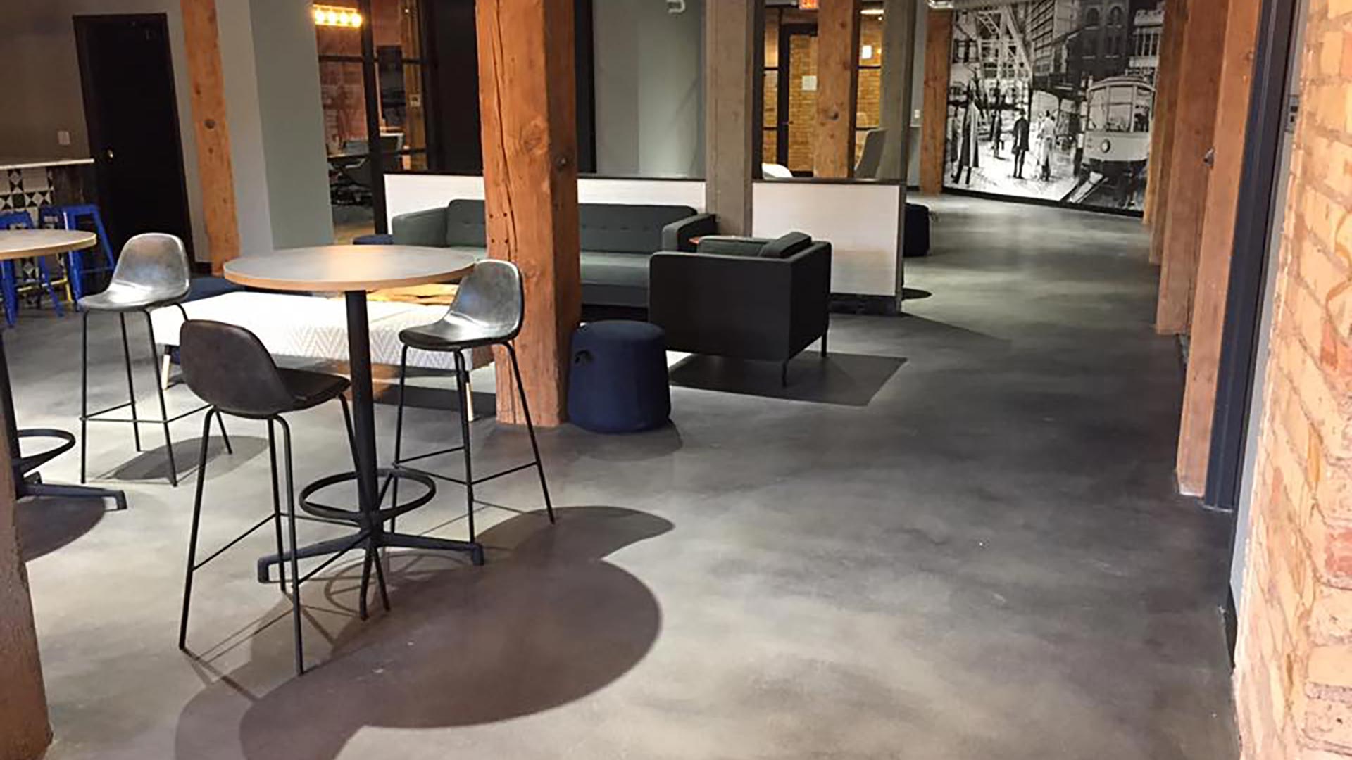 Image of new concrete floor coating or overlay-Concrete Coatings Unlimited, MN